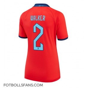 England Kyle Walker #2 Replika Bortatröja Damer VM 2022 Kortärmad